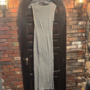 Free People Sleek Gray Sleeveless Maxi Dress - Classic Women's Style
